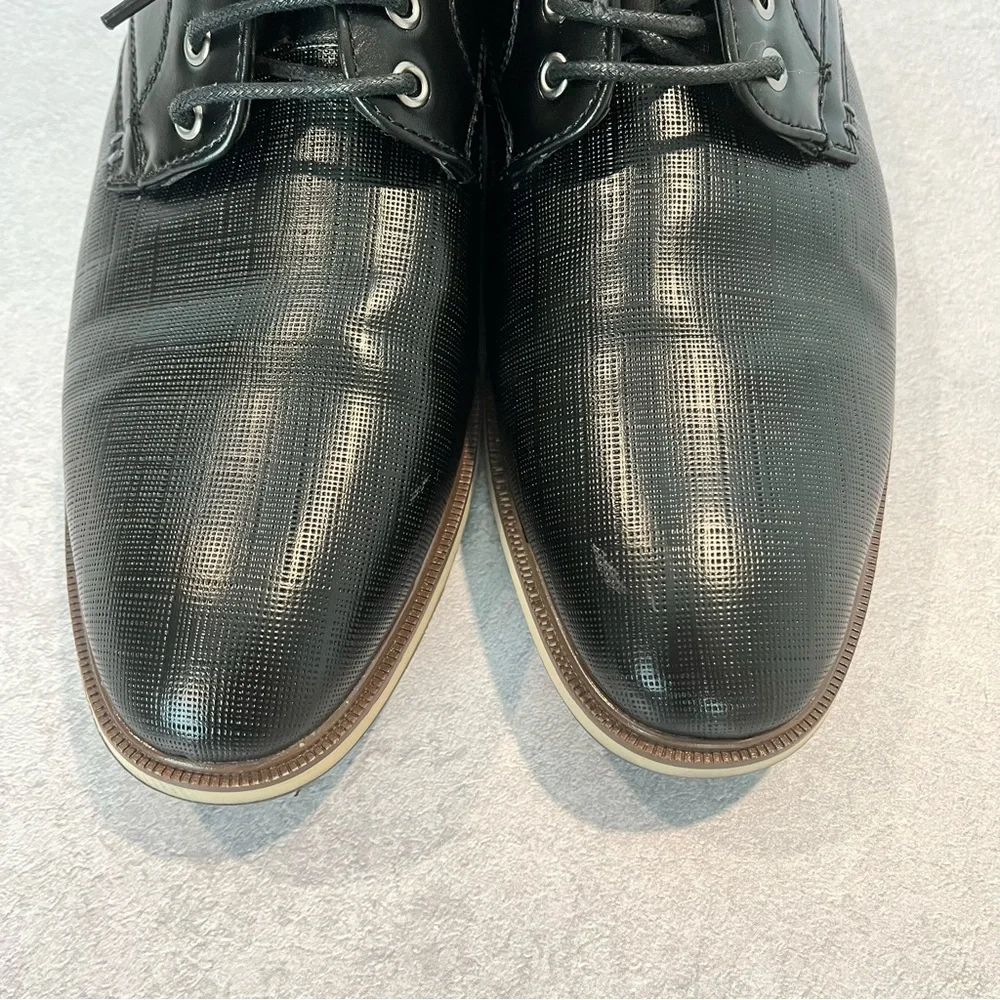 Classy Bruno Marc black and brown Oxford dress shoes men business casual - Picture 9 of 13